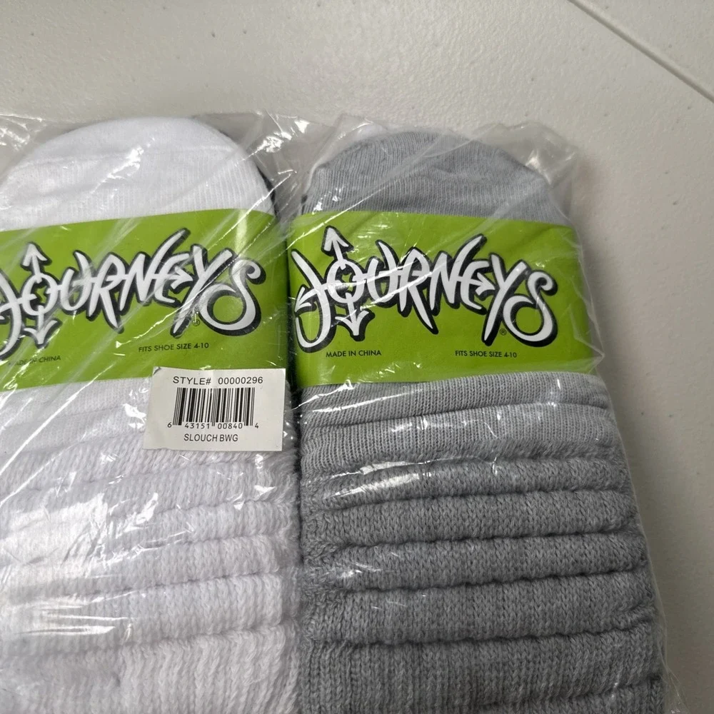 Journeys Slouch Socks Pack Of 6 Fits Shoe Size 4-10 Womens